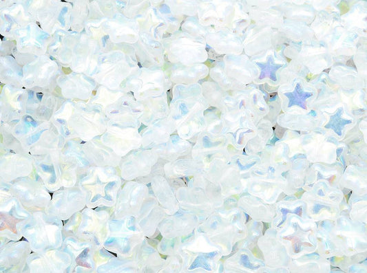 Flat Star Beads 8 mm, Crystal Ab (00030-28701)