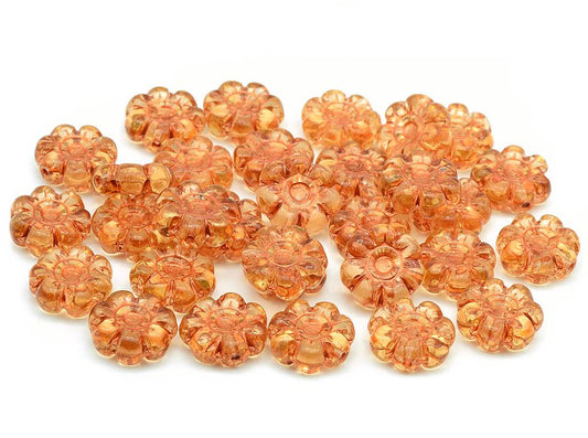 Flower Beads 10 mm, 70990 Copper Lined (70990-54307)