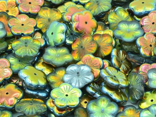 Flat Flower Beads 00030/28001 Glass Czech Republic