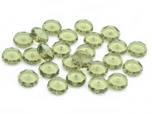 Fire Polished Faceted Beads Rondelle Gray Glass Czech Republic