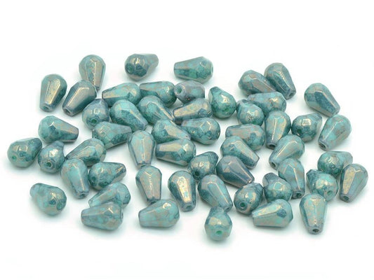 Fire Polished Faceted Beads Pear Drop 53110/15435 Glass Czech Republic