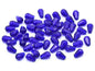 Fire Polished Faceted Beads Pear Drop Transparent Blue Glass Czech Republic