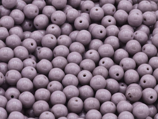 Round Pressed Beads 6 mm, Opaque Amethyst (23030)