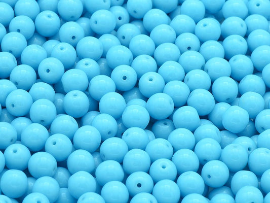 Round Pressed Beads 6 mm, Blue (63020)