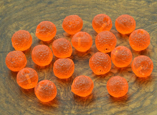 Orange Beads 9 mm, Transparent Orange (90030), Bohemia Crystal Glass, Czechia 11164206