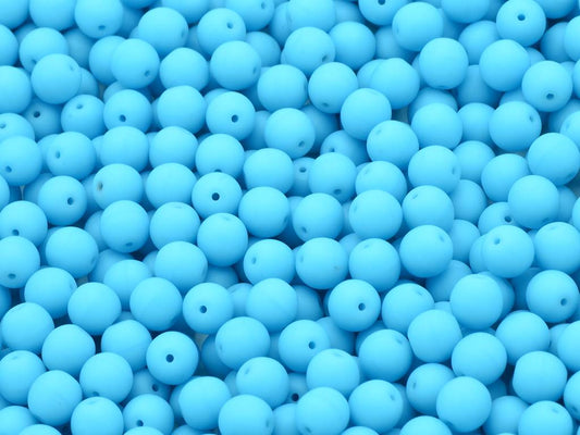 Round Pressed Beads 6 mm, Blue Matte (63020-84110)