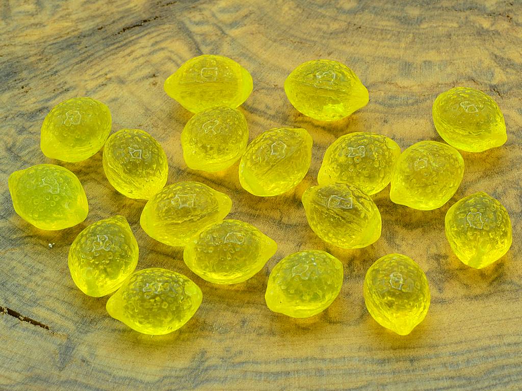 Lemon Beads 14 x 10 mm, Transparent Yellow (80000)