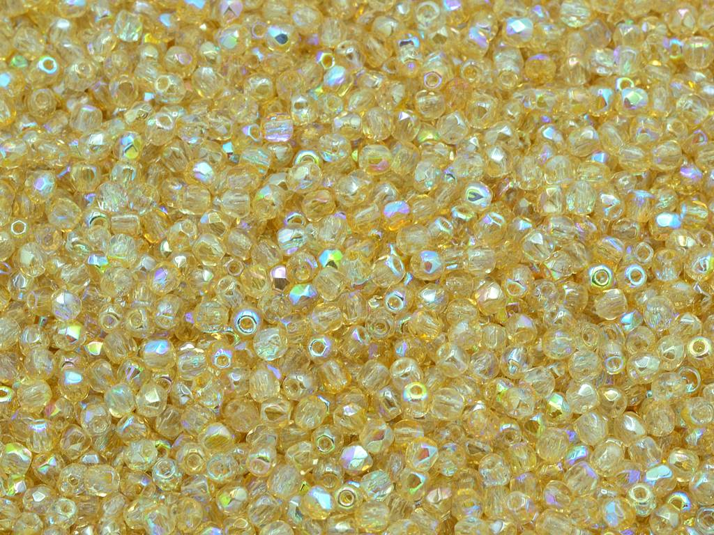 Fire Polished Faceted Beads Round 2 mm, Crystal 98531 (30-98531), Bohemia Crystal Glass, Czechia 15119001