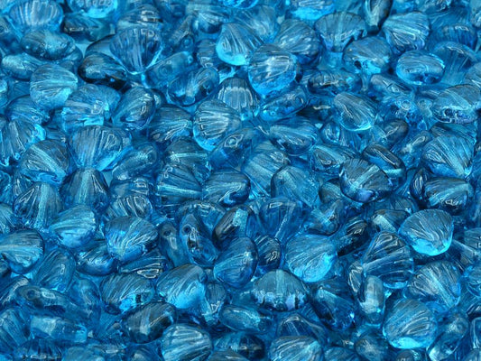 Flat Shell Beads 8 x 7 mm, Crystal Blue Dark Blue (00030-48003)