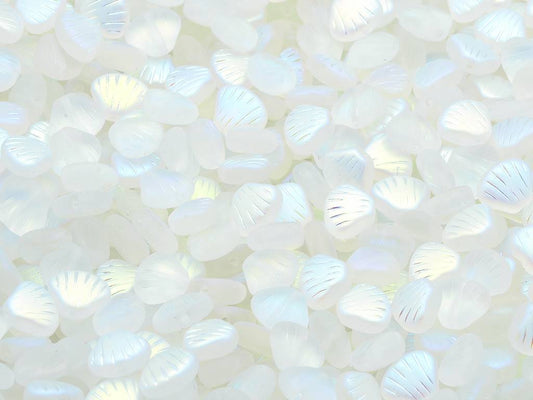 Flat Shell Beads 8 x 7 mm, Crystal Matte Ab (00030-84110-28701)