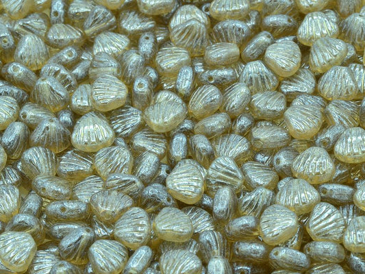 Flat Shell Beads 8 x 7 mm, Transparent Brown Hematite (10210-14400)