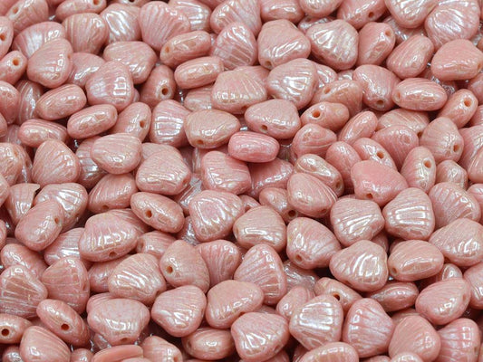 Flat Shell Beads 8 x 7 mm, Opaque Pink Hematite (73020-14400)