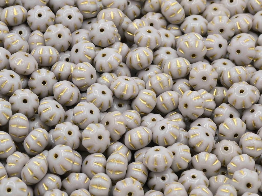 Pumpkin Beads, Purple  Gold Lined (23020-54202), Glass, Czech Republic