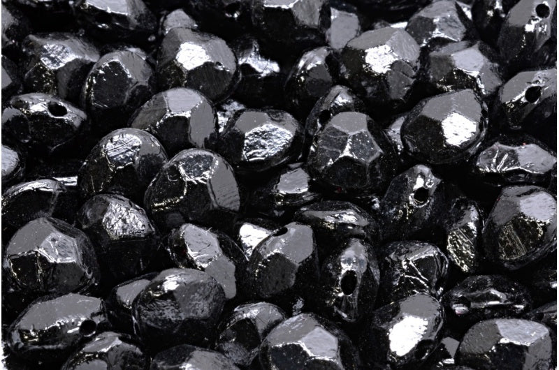 Briolette Beads Black (23980), Glass, Czech Republic