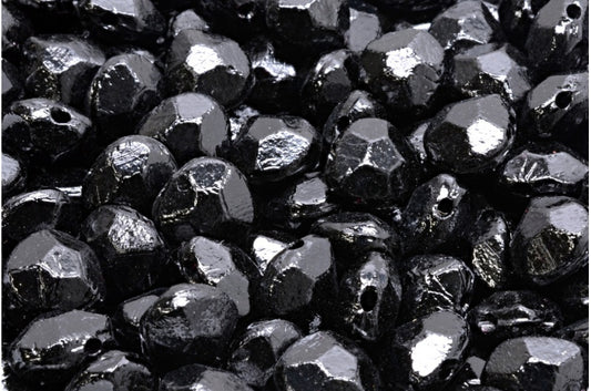 Briolette Beads Black (23980), Glass, Czech Republic