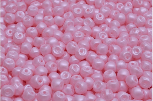 Mushroom Button Beads, White 29305 (02010-29305), Glass, Czech Republic