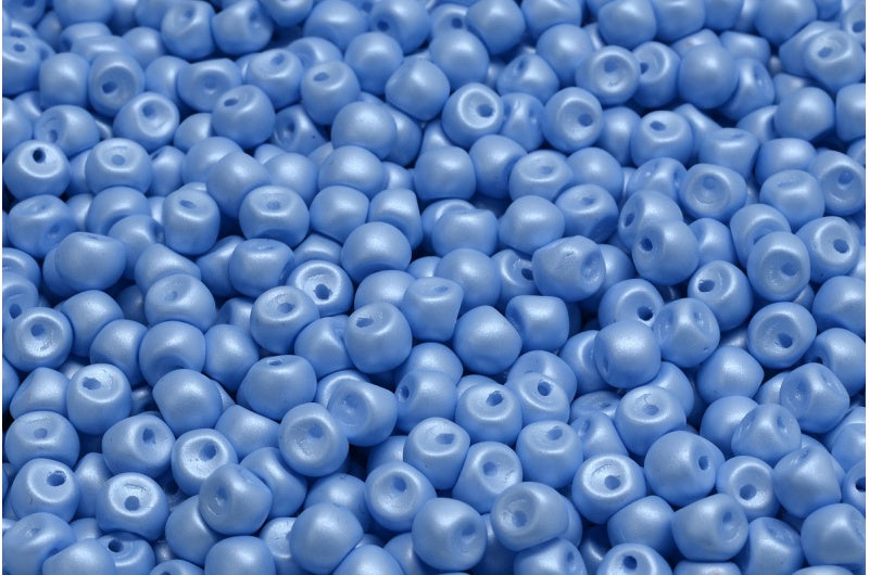 Mushroom Button Beads, White 29310 (02010-29310), Glass, Czech Republic