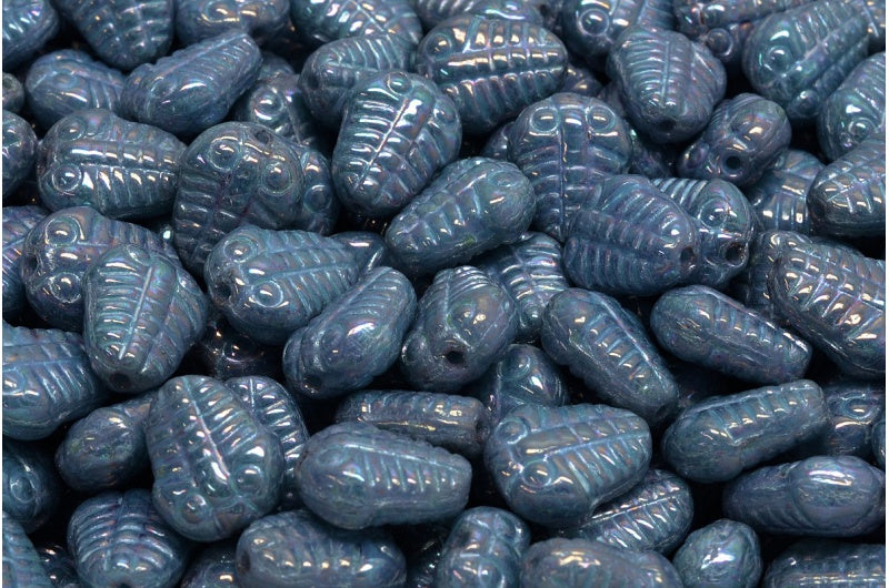 三叶虫珠子，蓝色星云 (63020-15001)，玻璃，捷克共和国