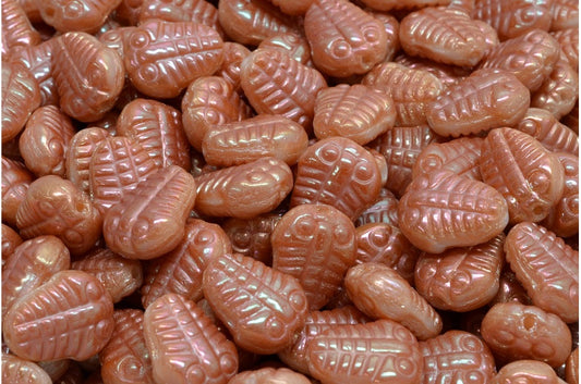 Trilobite Beads, White Jet Black Full Apricot (02010-29123), Glass, Czech Republic