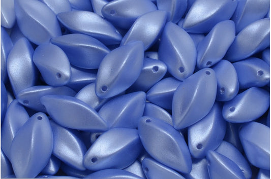 Twist-Perlen, Weiß Hellblau (02010-25014), Glas, Tschechische Republik