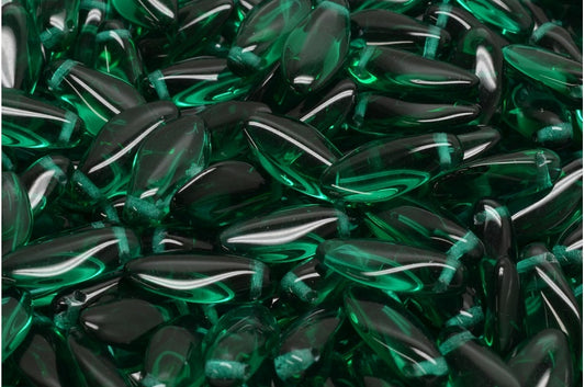 Dolchperlen, Transparentgrün (50560), Glas, Tschechische Republik