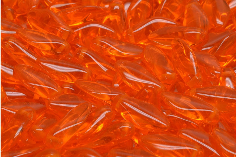 Dolchperlen, Transparent Orange (90020), Glas, Tschechische Republik