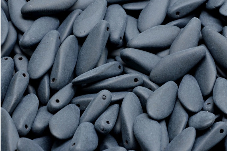 Dagger Beads，黑色哑光 (23980-84100)，玻璃，捷克共和国