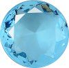 Round Faceted Pointed Back (Doublets) Crystal Glass Stone, Aqua Blue 1 Transparent (60010), Czech Republic