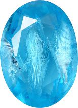 Oval Faceted Pointed Back (Doublets) Crystal Glass Stone, Aqua Blue 1 With Silver (60020-Ag-Tw), Czech Republic