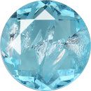Round Faceted Pointed Back (Doublets) Crystal Glass Stone, Aqua Blue 2 With Silver (60010-Ag-Tw), Czech Republic