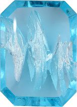 Octagon Cabochons Pointed Back Crystal Glass Stone, Aqua Blue 2 With Silver (60010-Ag-Tw), Czech Republic