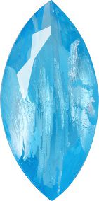 Navette Faceted Pointed Back (Doublets) Crystal Glass Stone, Aqua Blue 2 With Silver (60020-Ag-Tw), Czech Republic