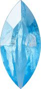 Navette Faceted Pointed Back (Doublets) Crystal Glass Stone, Aqua Blue 3 With Silver (60020-Ag-Tw), Czech Republic