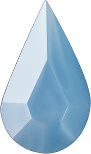 Pear Faceted Pointed Back (Doublets) Crystal Glass Stone, Aqua Blue 4 Pearl Colours (06400), Czech Republic