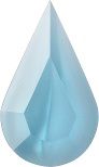 Pear Faceted Pointed Back (Doublets) Crystal Glass Stone, Aqua Blue 5 Milky Colours (04030-60000-K), Czech Republic