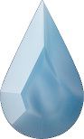 Pear Faceted Pointed Back (Doublets) Crystal Glass Stone, Aqua Blue 6 Pearl Colours (06400), Czech Republic