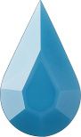 Pear Faceted Pointed Back (Doublets) Crystal Glass Stone, Aqua Blue 6 Opaque (63042), Czech Republic