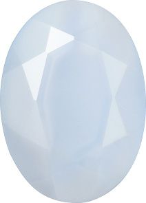 Oval Faceted Pointed Back (Doublets) Crystal Glass Stone, Aqua Blue 7 Pearl Colours (00505), Czech Republic