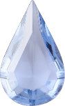 Pear Faceted Pointed Back (Doublets) Crystal Glass Stone, Aqua Blue 8 Transparent (30000), Czech Republic