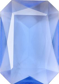 Octagon Faceted Pointed Back (Doublets) Crystal Glass Stone, Aqua Blue 9 Transparent (30010), Czech Republic