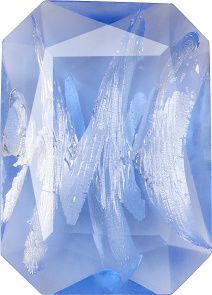 Octagon Faceted Pointed Back (Doublets) Crystal Glass Stone, Aqua Blue 9 With Silver (30010-Ag-Tw), Czech Republic