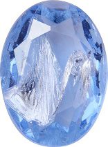 Oval Faceted Pointed Back (Doublets) Crystal Glass Stone, Aqua Blue 9 With Silver (30010-Ag-Tw), Czech Republic