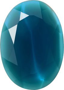 Oval Faceted Pointed Back (Doublets) Crystal Glass Stone, Aqua Blue 10 Milky Colours (04030-60070-K), Czech Republic