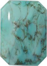 Octagon Faceted Flat Back Crystal Glass Stone, Aqua Blue 12 Matrix Colours (Turq-Matrix), Czech Republic
