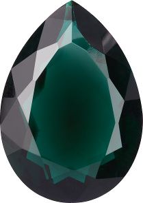 Pear Faceted Pointed Back (Doublets) Crystal Glass Stone, Aqua Blue 13 Transparent (50740), Czech Republic