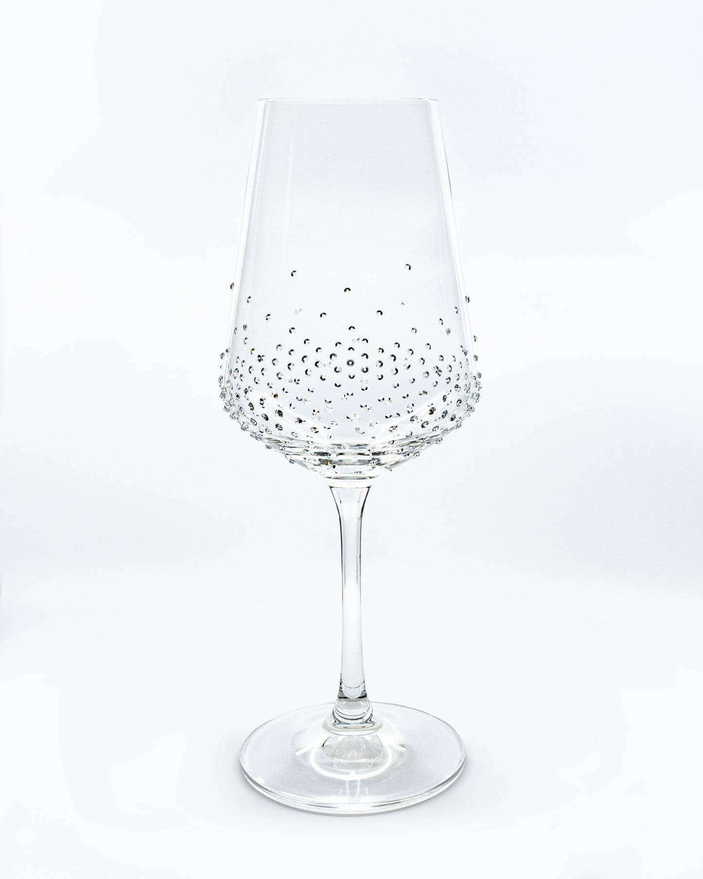 Czech Bohemian Wine Glass decorated with Swarovski Crystals 350ml, Crystal, Czech Republic