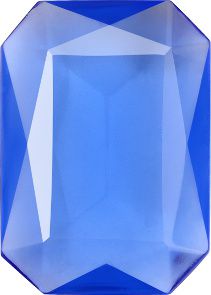 Octagon Faceted Pointed Back (Doublets) Crystal Glass Stone, Blue 1 Transparent (30020), Czech Republic