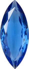 Navette Faceted Pointed Back (Doublets) Crystal Glass Stone, Blue 1 Transparent (30030-K-St), Czech Republic