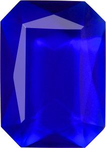 Octagon Faceted Pointed Back (Doublets) Crystal Glass Stone, Blue 2 Transparent (30090), Czech Republic