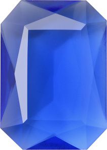 Octagon Faceted Pointed Back (Doublets) Crystal Glass Stone, Blue 2 Transparent (30040), Czech Republic